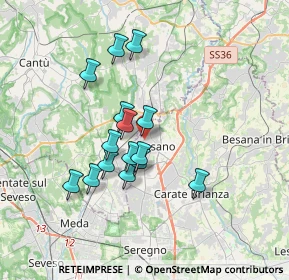 Mappa Via Giuseppe Garibaldi, 20833 Giussano MB, Italia (2.90067)