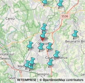 Mappa Via Giuseppe Garibaldi, 20833 Giussano MB, Italia (4.09154)