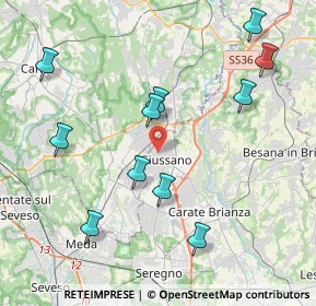 Mappa Via Giuseppe Garibaldi, 20833 Giussano MB, Italia (4.37545)