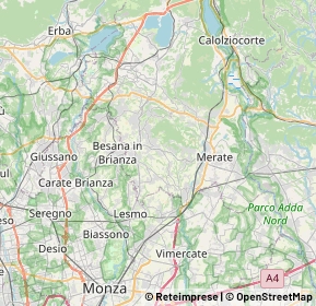Mappa 23873 Missaglia LC, Italia (9.3945)