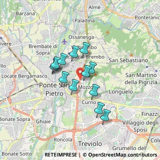 Mappa 24030 Mozzo BG, Italia (1.29231)
