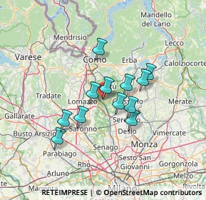 Mappa Piazza Castello, 22060 Carimate CO, Italia (10.2425)