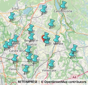 Mappa Via XXV Aprile, 23873 Missaglia LC, Italia (8.9365)