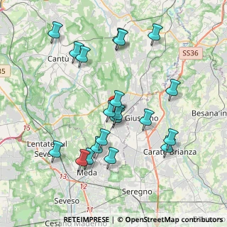 Mappa Via Giuseppe Cappelletti, 22066 Mariano Comense CO, Italia (3.9035)