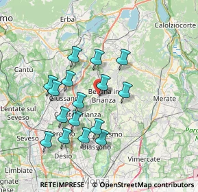 Mappa Via Giulio Zappa, 20842 Besana In Brianza MB, Italia (6.66125)