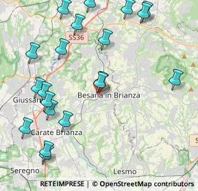 Mappa Via Giulio Zappa, 20842 Besana In Brianza MB, Italia (5.025)