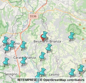 Mappa Via Giulio Zappa, 20842 Besana In Brianza MB, Italia (6.40778)