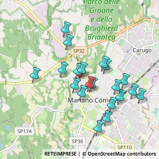 Mappa Via Giovanni Amendola, 22066 Mariano Comense CO, Italia (0.899)