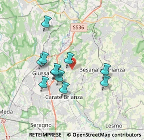 Mappa Via Col del Frejus, 20836 Briosco MB, Italia (3.09)