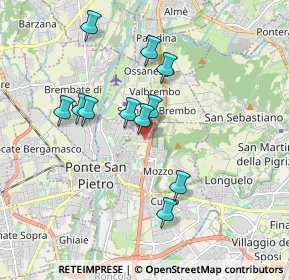 Mappa Via Capitani di Mozzo, 24030 Mozzo BG, Italia (1.61545)