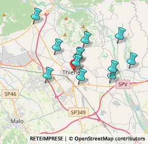Mappa Via Giacomo Pedrazza, 36016 Thiene VI, Italia (3.09167)