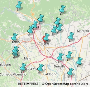 Mappa Via Giacomo Pedrazza, 36016 Thiene VI, Italia (9.259)