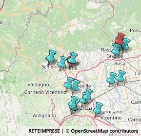 Mappa Via Giacomo Pedrazza, 36016 Thiene VI, Italia (15.804)