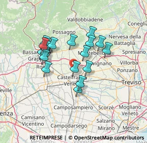 Mappa Piazza Caduti, 31039 Vallà TV, Italia (11.6785)