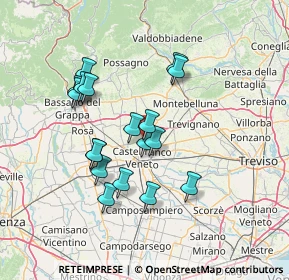 Mappa Piazza Caduti, 31039 Vallà TV, Italia (12.49333)