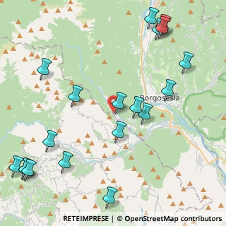 Mappa Via per Crevacuore, 13010 Postua VC, Italia (5.7425)
