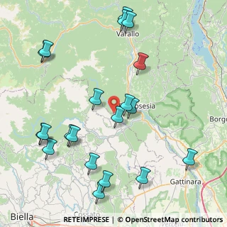 Mappa Via per Crevacuore, 13010 Postua VC, Italia (9.7655)