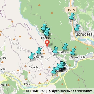 Mappa Via per Crevacuore, 13010 Postua VC, Italia (2.0545)