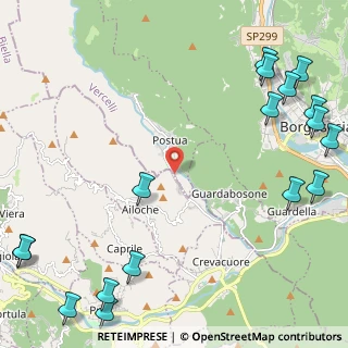 Mappa Via per Crevacuore, 13010 Postua VC, Italia (3.42824)