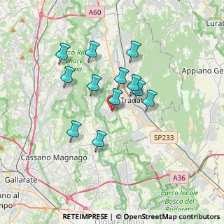 Mappa Via A. de Gasperi, 21050 Lonate Ceppino VA, Italia (2.915)