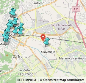 Mappa Via Maranese, 36015 Schio VI, Italia (2.92429)