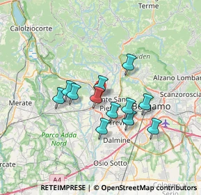 Mappa Via Giacomo Leopardi, 24036 Ponte San Pietro BG, Italia (5.38917)