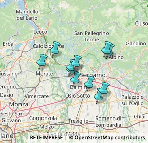 Mappa Via Giacomo Leopardi, 24036 Ponte San Pietro BG, Italia (9.90727)