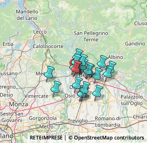 Mappa Via Giacomo Leopardi, 24036 Ponte San Pietro BG, Italia (8.2755)
