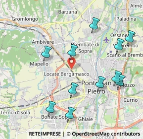 Mappa Via Giacomo Leopardi, 24036 Ponte San Pietro BG, Italia (2.22)