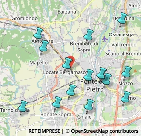 Mappa Via Giacomo Leopardi, 24036 Ponte San Pietro BG, Italia (2.25933)