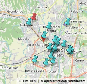 Mappa Via Giacomo Leopardi, 24036 Ponte San Pietro BG, Italia (1.6705)