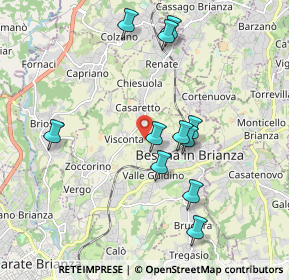 Mappa Via San Clemente, 20842 Besana In Brianza MB, Italia (1.84636)