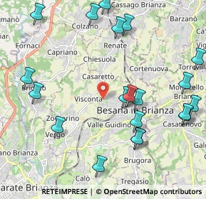 Mappa Via San Clemente, 20842 Besana In Brianza MB, Italia (2.537)