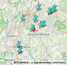 Mappa Via San Clemente, 20842 Besana In Brianza MB, Italia (4.28538)