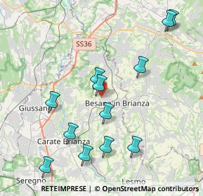 Mappa Via San Clemente, 20842 Besana In Brianza MB, Italia (4.33167)