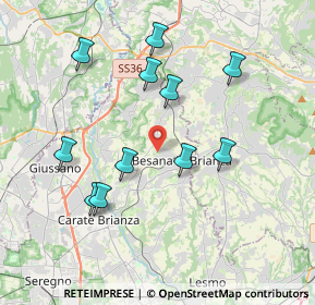 Mappa Via San Clemente, 20842 Besana In Brianza MB, Italia (3.74091)