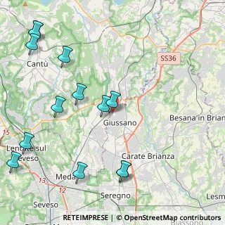 Mappa Via Luigi Pirandello, 20833 Giussano MB, Italia (5.45308)