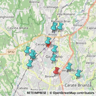Mappa Via Luigi Pirandello, 20833 Giussano MB, Italia (1.88692)