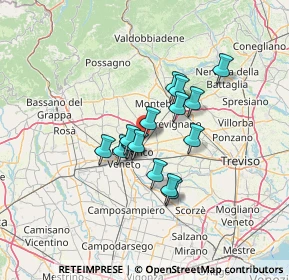 Mappa Via Unione, 31050 Vedelago TV, Italia (9.28188)