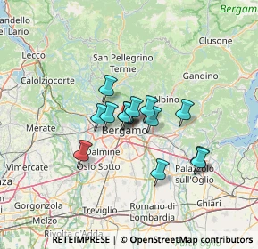 Mappa Viale Santuario dell'Addolorata, 24124 Bergamo BG, Italia (8.725)