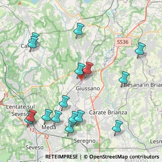 Mappa Via Vincenzo Monti, 22060 Carugo CO, Italia (5.09188)