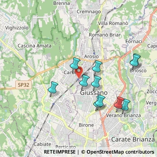 Mappa Carugo-giussano, 22060 Carugo CO, Italia (1.88455)