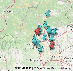 Mappa Contrà Barona, 36015 Schio VI, Italia (10.018)