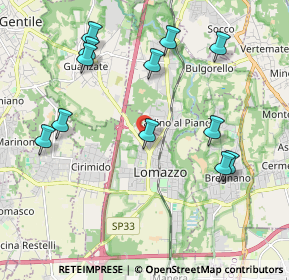 Mappa Vicolo Sardegna, 22074 Lomazzo CO, Italia (2.18333)