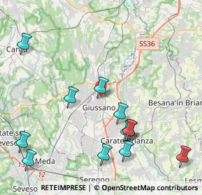 Mappa Via Sant'Agostino, 20833 Giussano MB, Italia (4.85583)