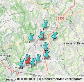 Mappa Via Sant'Agostino, 20833 Giussano MB, Italia (3.51833)