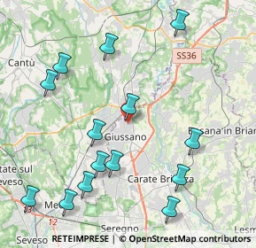 Mappa Via Sant'Agostino, 20833 Giussano MB, Italia (4.74)
