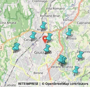 Mappa Via Sant'Agostino, 20833 Giussano MB, Italia (1.98769)