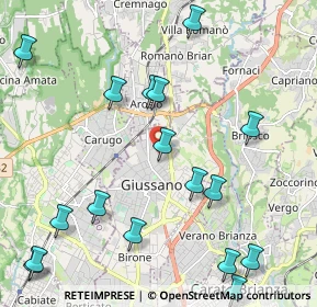 Mappa Via Sant'Agostino, 20833 Giussano MB, Italia (2.61941)