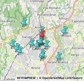 Mappa Via Sant'Agostino, 20833 Giussano MB, Italia (1.49625)